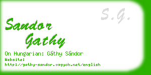 sandor gathy business card